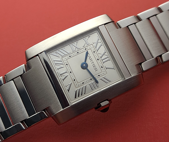 Ladies' Small Cartier Tank Francaise Quartz Wristwatch Ref. WSTA0065